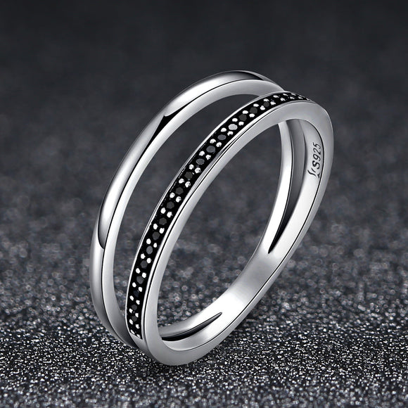925 Sterling Silver 0.6CM Width Ring Size 6 for Women