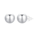 925 Sterling Silver Plated White Gold Earrings - 10mm for Women-3