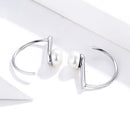 925 Sterling Silver Earrings in Rose Gold with Beads for Women-7