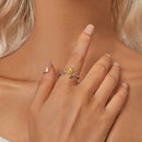 925 Sterling Silver Transparent Glass Ring 1.7mm for Women-7