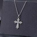925 Sterling Silver Plated White Gold Moissanite Necklace 40+5cm for Women-3