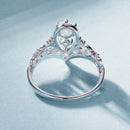 925 Sterling Silver 0.5 Carat Moissanite Ring in Size 6 for Women-6