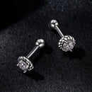 925 Sterling Silver 3mm Moissanite Earrings for Women-6