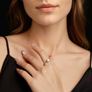 925 Sterling Silver Moissanite 1 Carat Ring Size 6-6