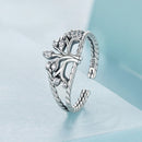 925 Sterling Silver Oxidized Pavé CZ Ring for Women-2