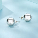 925 Sterling Silver Plated White Gold Earrings - 10mm for Women-7