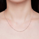 925 Sterling Silver Plated Platinum 45cm Necklace for Women-5