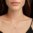 925 Sterling Silver Moissanite & CZ Pavé Necklace - 40+5cm for Women-5