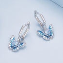 925 Sterling Silver Enamel Pavé Setting CZ Earrings for Women-5