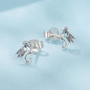 925 Sterling Silver Oxidized Silver 0.7cm Earrings-3
