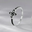 925 Sterling Silver Enamel 0.9x1.0cm Pendant Rings for Women-1