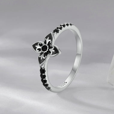 925 Sterling Silver Enamel 0.9x1.0cm Pendant Rings for Women