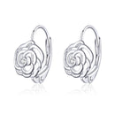 925 Sterling Silver Earrings with Pavé Setting CZ - 1.4x0.9 cm for Women-1