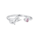 925 Sterling Silver Pavé Setting CZ White Gold Plated Ring for Women-1