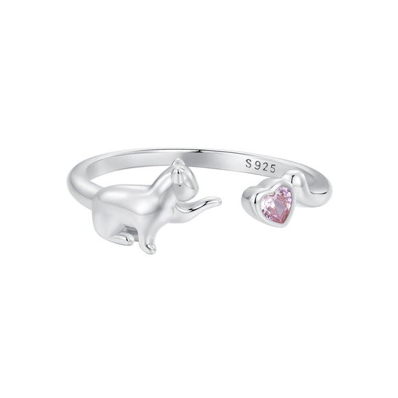 925 Sterling Silver Pavé Setting CZ White Gold Plated Ring for Women