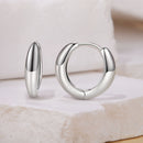 925 Sterling Silver Oxidized Hoop Earrings for Women-3