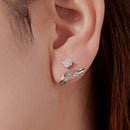 925 Sterling Silver Moissanite 0.50 Carat Earrings for Women-5