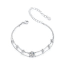 925 Sterling Silver 5.0mm Moissanite Bracelet with CZ and White Gold Plating for Women-2