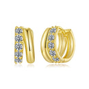 925 Sterling Silver Moissanite 0.06 Carat White Gold Plated Earrings for Women-2