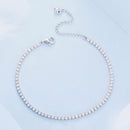 925 Sterling Silver Pavé Setting Bracelet with CZ for Women - Adjustable 18+5cm-4
