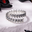 925 Sterling Silver Oxidized Silver Width 0.22-0.37cm Rings-3