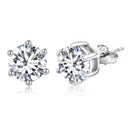 925 Sterling Silver Pavé Set CZ Earrings for Women - 0.5x0.5 cm-7