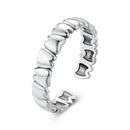 925 Sterling Silver Oxidized Silver Ring Women 0.42cm Width-1