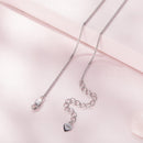 925 Sterling Silver Necklace with Pavé Setting CZ, 25x19mm Pendant, 400mm-450mm Length for Women-7