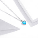 925 Sterling Silver Plated Translucent Opal Necklace 45cm for Women-3