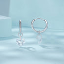 925 Sterling Silver Earrings with Pavé Setting CZ and White Gold Plating for Women-7