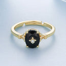 925 Sterling Silver Gold-Plated CZ Pavé Ring for Women-4