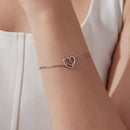 925 Sterling Silver Plated White Gold Bracelet 21cm for Women-5