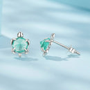 925 Sterling Silver Earrings with Transparent Glass and Oxidized Finish for Women-4