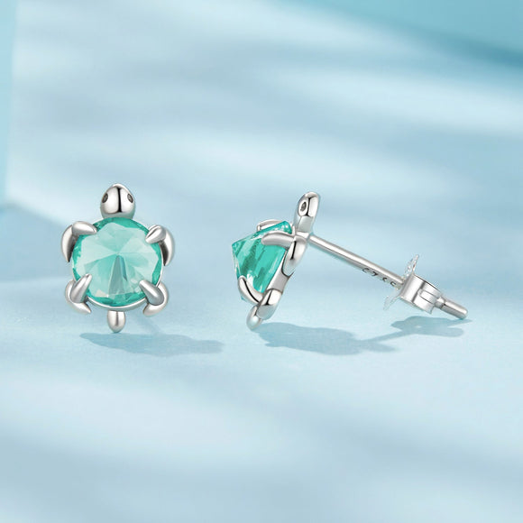 925 Sterling Silver Earrings with Transparent Glass and Oxidized Finish for Women