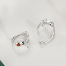 925 Sterling Silver White Gold Plated Pavé Set CZ Earrings for Women-4