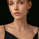 925 Sterling Silver Moissanite Pendant Necklace 40+5cm for Women-6
