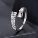 925 Sterling Silver Moissanite Ring Size E-3
