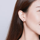 925 Sterling Silver Earrings - 1.2*0.4cm, Platinum Plated for Women-6