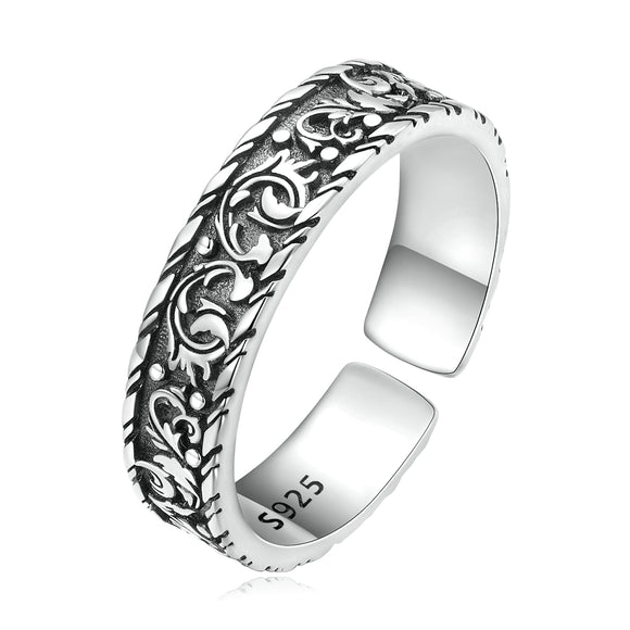 925 Oxidized Silver 0.5cm Ring