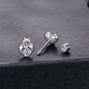925 Sterling Silver Moissanite Earrings 0.5cm for Women-2