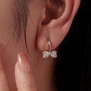 925 Sterling Silver Moissanite 0.20 Carat Earrings Plated White Gold for Women-7