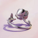 925 Sterling Silver Enamel Process Pavé Setting CZ Ring for Women-1