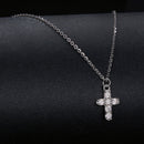 925 Sterling Silver Moissanite Pendant Necklace 40+5cm for Women-3