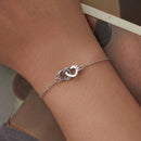 925 Sterling Silver White Gold Plated Chain Bracelet for Women-4