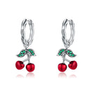S925 Sterling Silver Oxidized CZ Enamel Earrings for Women-3