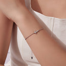 925 Sterling Silver Moissanite Bracelet 15+6cm, Plated White Gold, for Women-6