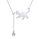 925 Sterling Silver Necklace 38-45cm with 1.4*2.5cm Pendant for Women-1