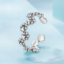 925 Sterling Silver Oxidized Silver 0.44cm Ring for Women-2