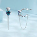 925 Sterling Silver Transparent Glass Earrings for Women-4