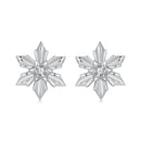 925 Sterling Silver Earrings with Pavé Setting CZ in Oxidized Finish-1